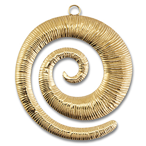 Stainless Steel Charms Spiral Gold Gold Approx 48X42Mm 34Mm