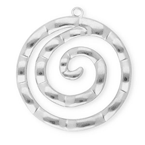 Stainless Steel Charms Spiral Silver Silver Approx 38X35Mm 22Mm
