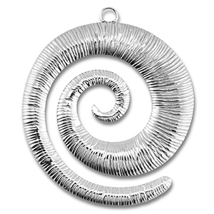 Stainless Steel Charms Spiral Silver Silver Approx 48X42Mm 34Mm