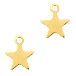 Stainless Steel Charms Star Gold Gold Approx 10X9Mm 16Mm
