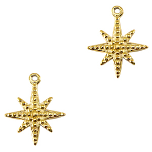 Stainless Steel Charms Star Gold Gold Approx 18X15Mm 12Mm
