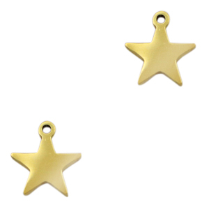 Stainless Steel Charms Star Gold Gold Approx 9X8Mm 09Mm