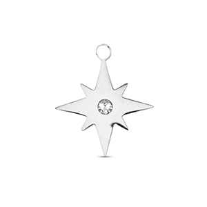 Stainless Steel Charms Star Silver Silver Approx 16X14Mm 17Mm