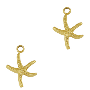 Stainless Steel Charms Starfish Gold Gold Approx 10X7Mm 12Mm