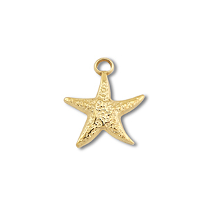 Stainless Steel Charms Starfish Gold Gold Approx 15X135Mm 25Mm