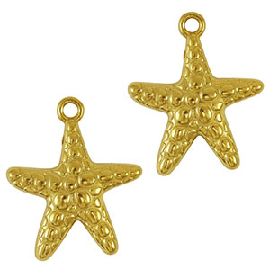 Stainless Steel Charms Starfish Gold Gold Approx 23X20Mm 19Mm