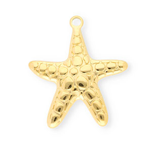 Stainless Steel Charms Starfish Gold Gold Approx 36X32Mm 29Mm