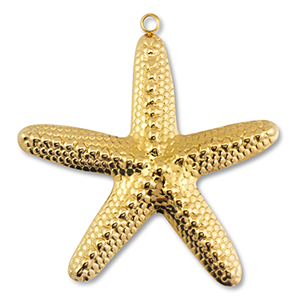 Stainless Steel Charms Starfish Gold Gold Approx 52X50Mm 27Mm