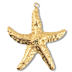 Stainless Steel Charms Starfish Gold Gold Approx 54X46Mm 27Mm