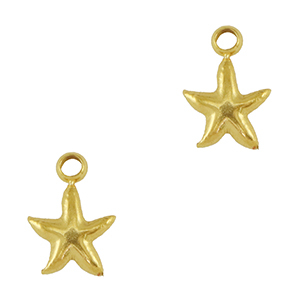 Stainless Steel Charms Starfish Gold Gold Approx 8X5Mm 12Mm