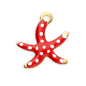 Stainless Steel Charms Starfish Gold Red White Gold Red White Approx 105X10Mm 11Mm