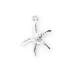 Stainless Steel Charms Starfish Silver Silver Approx 18X135Mm 12Mm