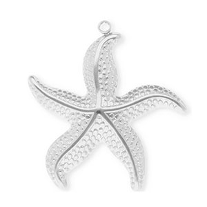 Stainless Steel Charms Starfish Silver Silver Approx 355X335Mm 19Mm
