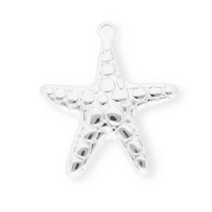 Stainless Steel Charms Starfish Silver Silver Approx 36X32Mm 29Mm