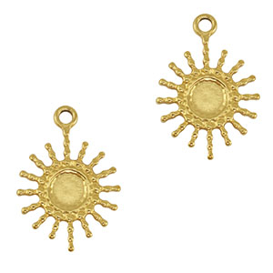Stainless Steel Charms Sun Gold Gold Approx 18X13Mm 17Mm