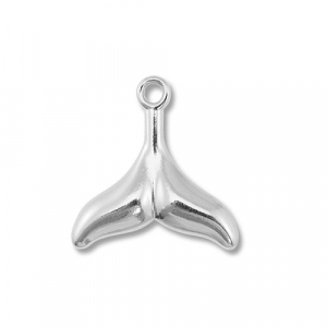 Stainless Steel Charms Tail Fin Silver Silver Approx 25X25Mm 26Mm