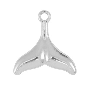 Stainless Steel Charms Tail Fin Silver Silver Approx 26X25Mm 26Mm