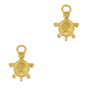 Stainless Steel Charms Turtle Gold Gold Approx 16X11Mm 27Mm