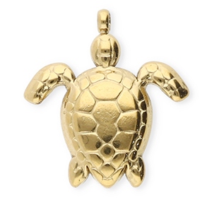 Stainless Steel Charms Turtle Gold Gold Approx 175X155Mm 17Mm