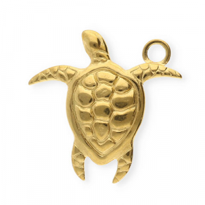 Stainless Steel Charms Turtle Gold Gold Approx 255X215Mm 28Mm