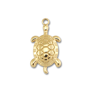 Stainless Steel Charms Turtle Gold Gold Approx 25X135Mm 23Mm