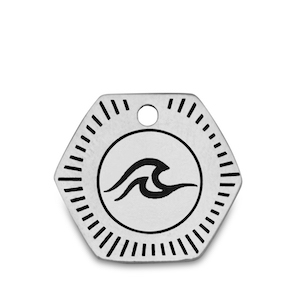 Stainless Steel Charms Wave Silver Silver Approx 13X15Mm 15Mm