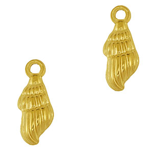 Stainless Steel Charms Whelk Gold Gold Approx 18X8Mm 19Mm