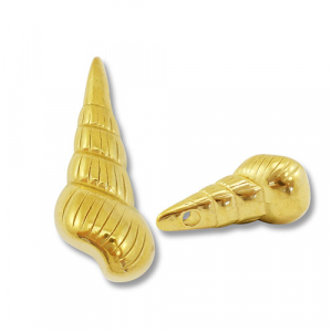 Stainless Steel Charms Whelk Gold Gold Approx 27X11Mm 25Mm