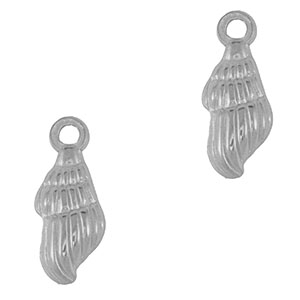 Stainless Steel Charms Whelk Silver Silver Approx 18X8Mm 19Mm