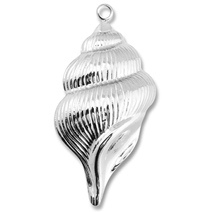 Stainless Steel Charms Whelk Silver Silver Approx 45X23Mm 27Mm