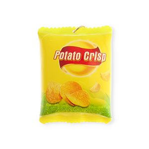 Statement charms bag of crisps Yellow-Red-Green