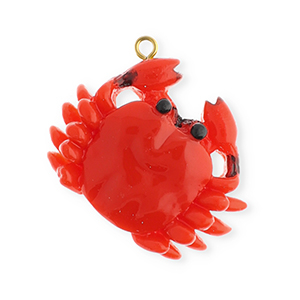 Statement charms crab Red-Black