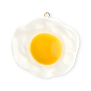 Statement charms fried egg White-Yellow